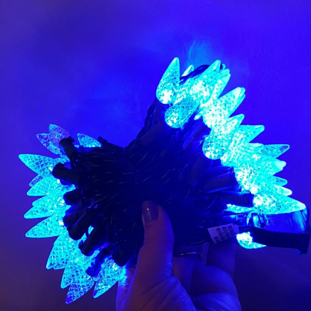60 Blue LED Christmas Lights Connect Up To 45 Sets New In Box